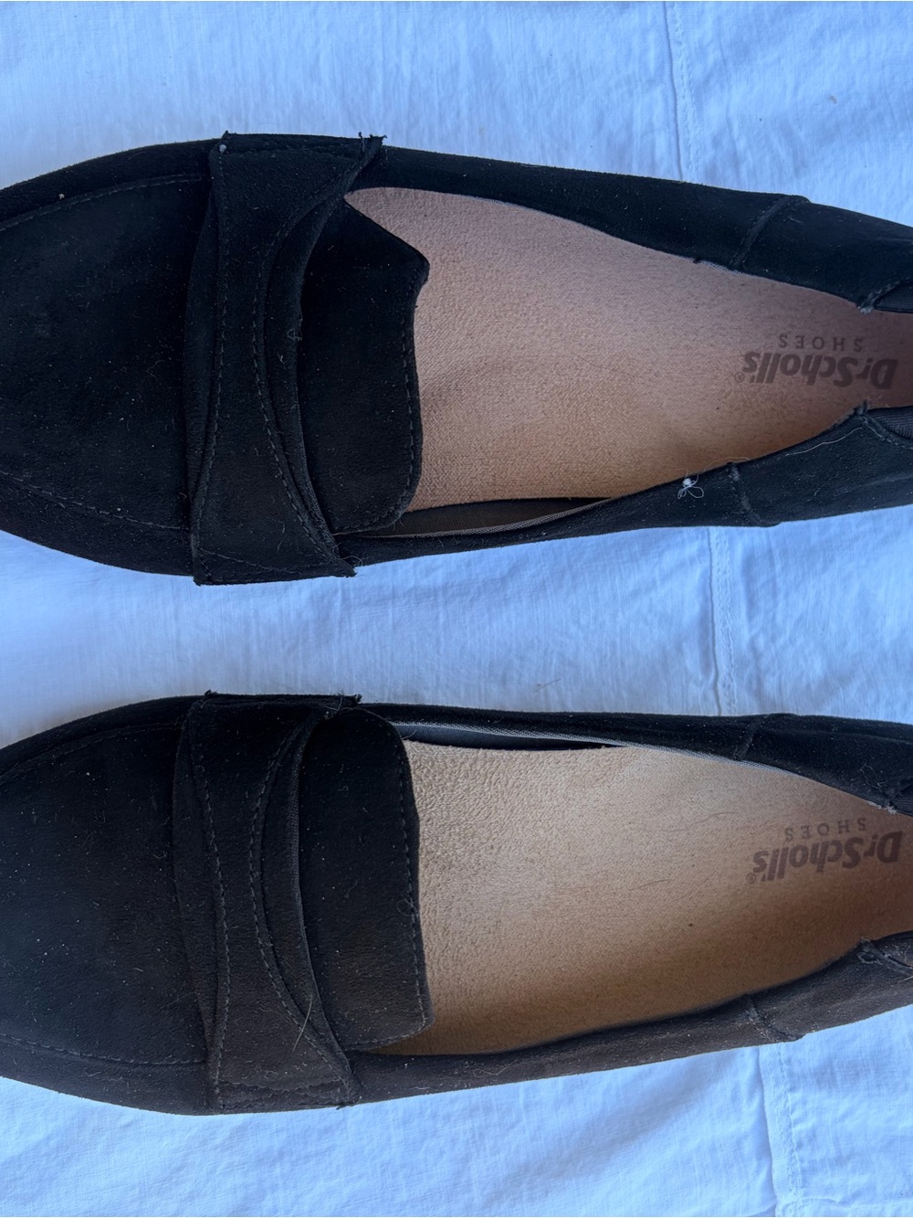 Dr. Scholl's Black Suede Penny Loafers